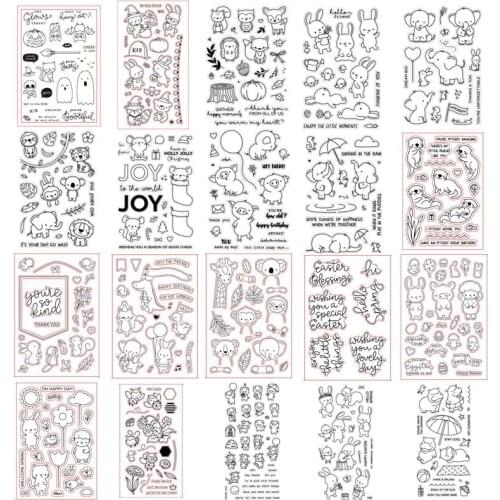 Happy Animals Merry Christmas Element Transparent Silicone Clear Stamp For Scrapbooking DIY Craft Soft Stamp New2019 Decoration