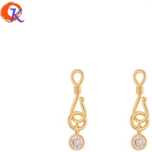 Cordial Design 30Pcs 5*21MM Jewelry Accessories/CZ Charms/Genuine Gold Plating/Hand Made/Pendant/DIY Making/Earring Findings