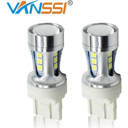 T20 7443 W21/5W LED Bulbs 6000K White 1300LM Bright No Hyper Flash Lamp Bulbs Car Rear Turn Signal Light One Year Wrranty