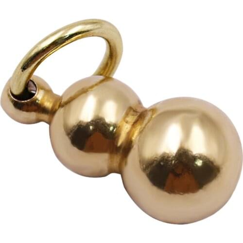 Solid brass small gourd-shaped keychain pendant jewelry hardware DIY gifts toys crafts pendants