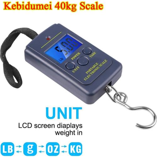 New Durable Pocket Scale 20g-40Kg Digital Electric Hanging Luggage Fishing Weight Scale, LCD Display