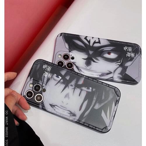Jujutsu Kaisen Satoru Gojo Anime For IPhone 11 12 Pro Max Phone Case For X Xs XR 7 8 Plus Camera Lens Protective Silicone Cover