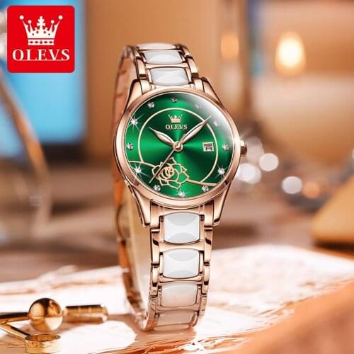 OLEVS Quartz watch Women Watch Fashion Switzerland Luxury Brand Ladies Wrist Watch Automatic Designer montre femme Gift