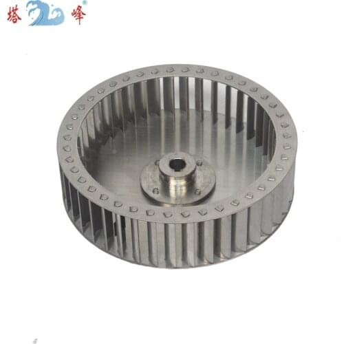 198mm diameter 52mm height 14mm shaft all 304 stainless steel impeller wheel balde anti-corrosion steam proof