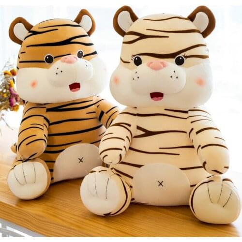 23/35/45CM Cartoon Creative Kawaii Zodiac Tiger Soft Stuffed Animals for Children Girls Kids Baby Birthday Gifts