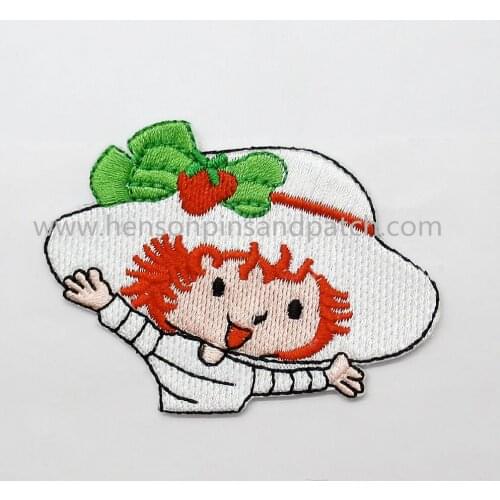 7*5.3cm Retail and stock cartoon girl embroidery cloth patch