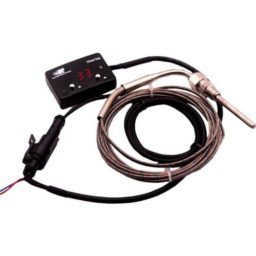 Car Exhaust Temp Gauge With Sensor Mini LED Digital Display DC12V Plastic