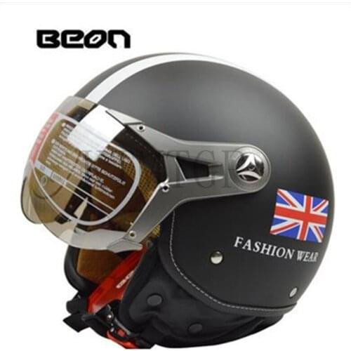 BEON B-100 vintage Motorcycle Helmet motorbike scooter retro Open face vespa casco capacete motociclistas Half Moto helmets