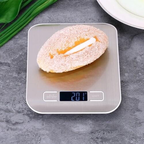 5Kg/10Kg Household Kitchen Scale Digital Kitchen Food Scale Stainless Steel Slim Weighing Scale With Lcd Display Kitchen Tools