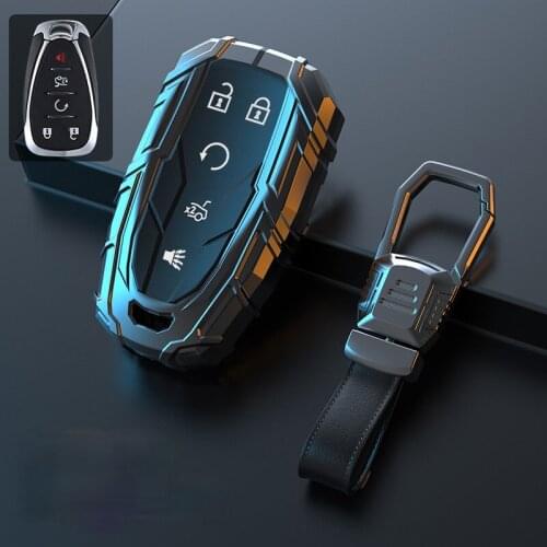 Alloy Car Key Cover Key Case Fob Shell for Chevrolet Cruze Spark Sonic Camaro Volt Bolt Trax Malibu Cruze 2 3 4 5 Button Styling