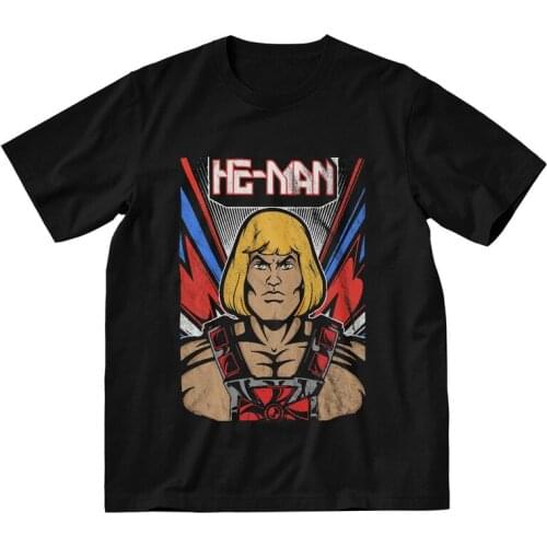 Vintage He-Man And Friends T Shirt Mens 100% Cotton T-shirt Funny Tshirt Short Sleeve Skeletor Masters of the Universe Tee Top