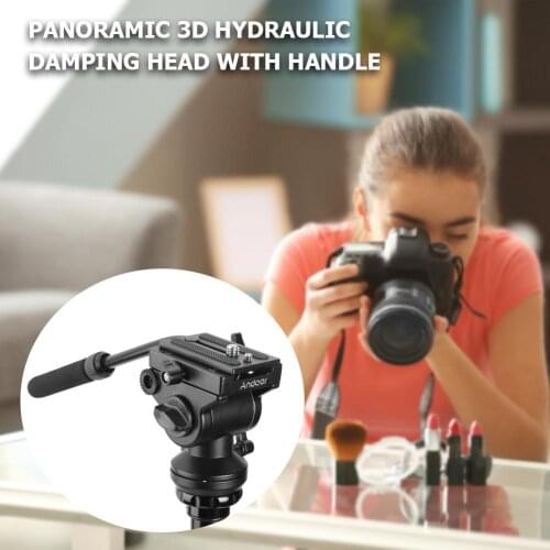 Video Photography Head Drag Hydraulic Fluid Tripod Head Monopod Camera Holder Dynamic Balance and Pitch Damping