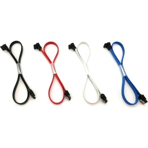 Angitu SATA 3.0 Cable 90 to180 Degree Hard Disk Drive SATA Data Cables With Locking Latch 45cm 60cm