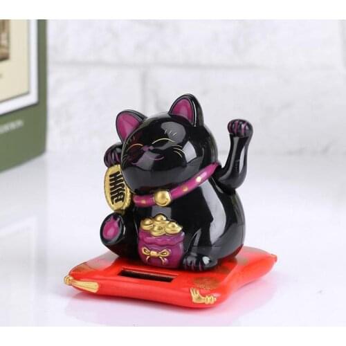Chinese Lucky Waving Cat Home Decor Beckoning Maneki Neko Gold Wealth Fortune Feng Shui Decoration Crafts Figurines Miniatures