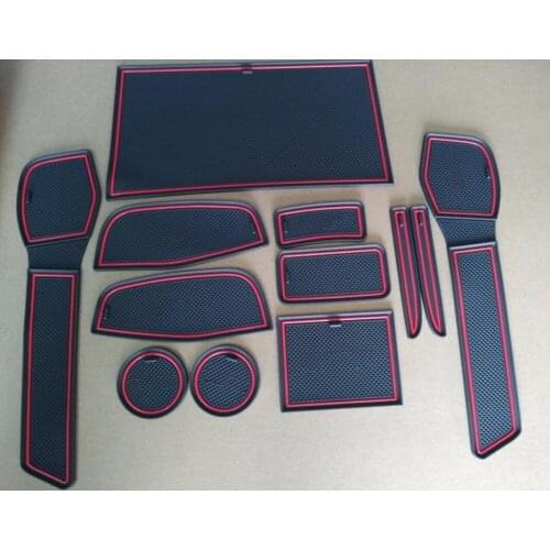 Non-slip Interior door pad cup mat door gate slot mat for qashqai J11 2015 2016,15pcs/lot