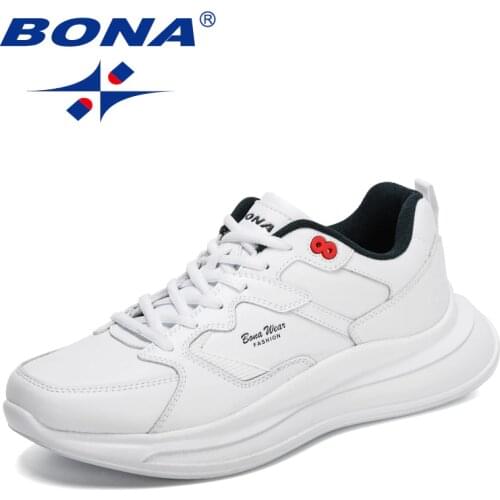 BONA 2021 New Designers Trendt Sneakers Casual Shoes Men Comfortable Leisure Footwear Mansculino Outdoor Walking Shoes Man soft