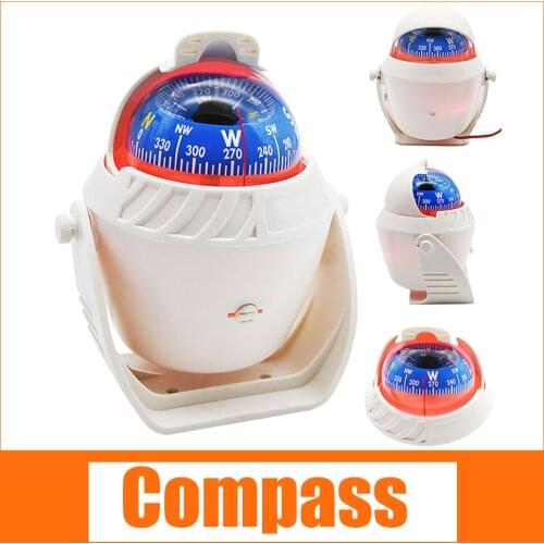 Marine Compass LED Light Electronic Navigation Waterproof IP 67 Multi-Functional Digital For Navigation Positioning Compass 12V