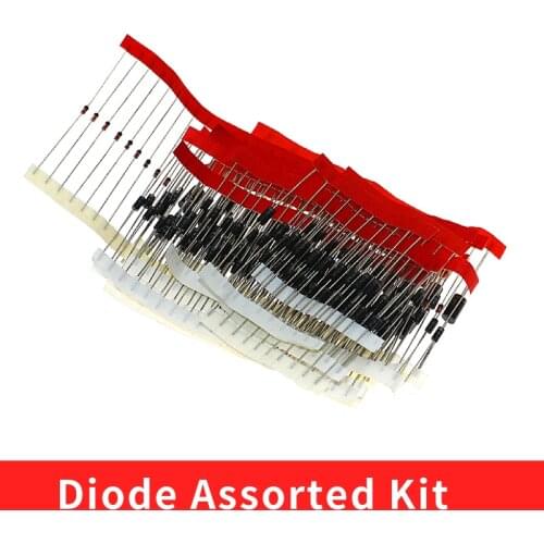 200pcs Fast Switching Schottky Diode Assorted Kit 1N4001 1N4004 1N4007 1N5408 UF4007 FR207 1N5817 1N5819 1N5822 1N4148 RL207