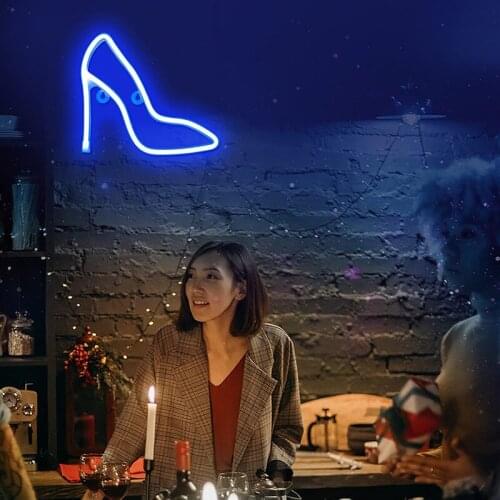 High Heel Neon Signs Special LED Night Light Wall Decor Battery Powered for Home Bedroom Bar B99