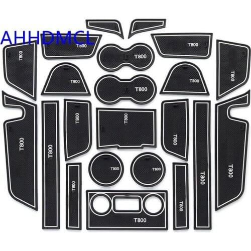 Non-Slip Car Door Gate Slot Mats Cup Armrest Storage Pad For Zotye T800