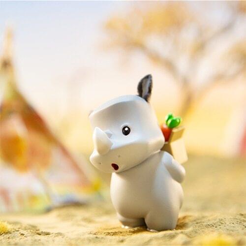 Rhino Sudan Blind Box Toys Cute Dream Life Figure Anime Action Random Surprise PVC Model Birthday Gift Decor 8Pcs/Set