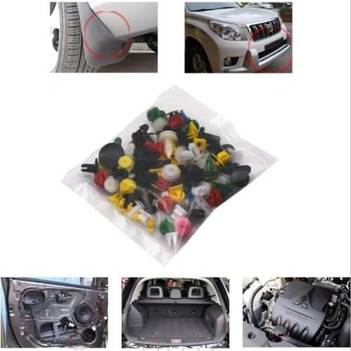 New 50pcs Mixed Auto Bumper Clips Fastener Rivet Door For Chrysler Pt Cruiser Sebring 300c Srt8 Neon Aspen Crossfire Nassau 200