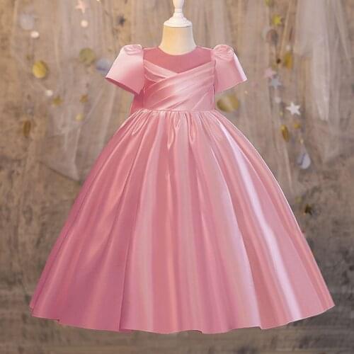 New Kids Elegant Evening Dresses For Girls Long Princess Dress Childrens Piano Birthday Party Costume Girl Bridesmaids Dresses