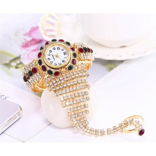 New Luxury Ladies Full Diamond Bracelet Watch Fashion Ladies Watch Montre Femme Zegarki Damskie Relogio Feminino Relojes Mujer