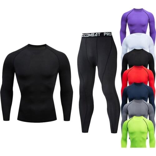 Wholesale Multiple Styles Tracksuits Sport Workout Clothes Men Plus Size Gym Tights Wear Sets