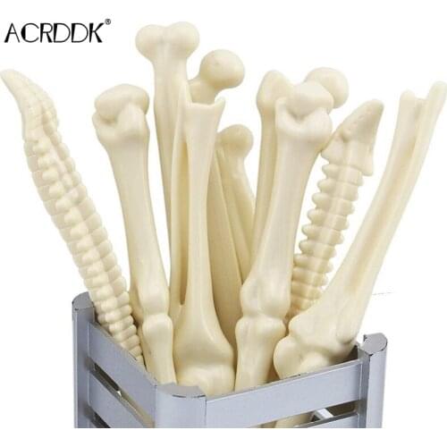 Bone Shape Ballpoint Pens Finger Pen Stationery Crazy Gift for Nurse Doctor Student Realistic Halloween Party Decor Gifts FC
