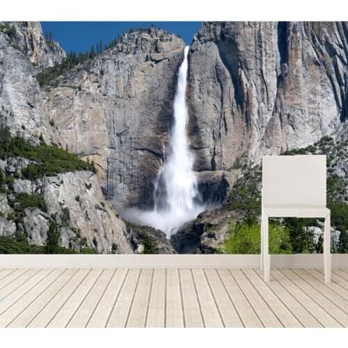 Custom 3d large murals wallpaper, Waterfalls Mountains Crag Nature papel de parede, living room TV sofa bedroom wallpaper