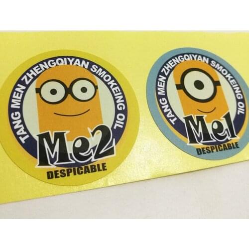 Custom Heat Resistant Adhesive Sticker Label Custom Print Brand Logo Gold Foil Embossed Paper Cartoon Name Sticker