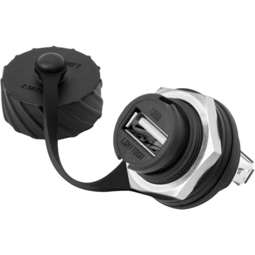 LSHITECH Industrial Welding Base M20 Waterproof IP67 Female USB2.0 Socket Panel Mount Interface Fixed Data USB Connector Adapter