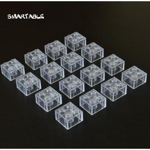 Smartable Transparent Clear Brick 2x2 Building Blocks DIY Creative Toys For Children Compatible Major Brands 3003 Toys 83pcs/lot