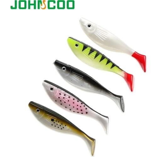 Rubber Fish 3pcs lot 110mm 11.5g Shad Fishing Swimbaits Jig Head Soft Fishing Lure For big Game Bait for Fishing Artificial Bait