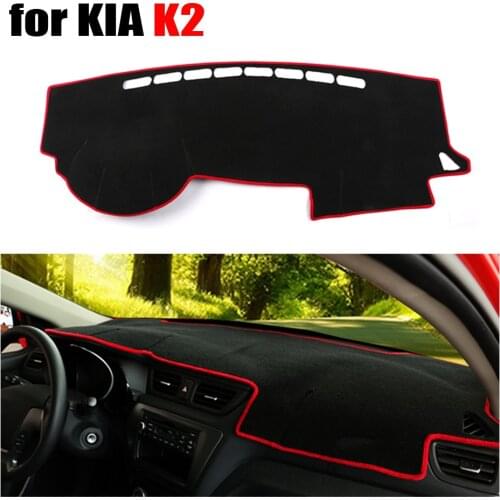 RKAC Car dashboard cover mat for KIA K2 all the years Left steering wheel dashmat pad dash covers auto dashboard accessories