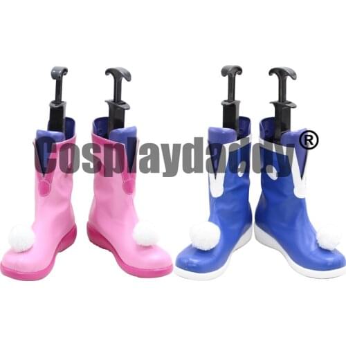 Twin Princess of Wonder Planet Fushigiboshi no Futagohime Sunny Kingdom Fine Rein Anime Manga Cosplay Pink Blue Shoes Boots X002