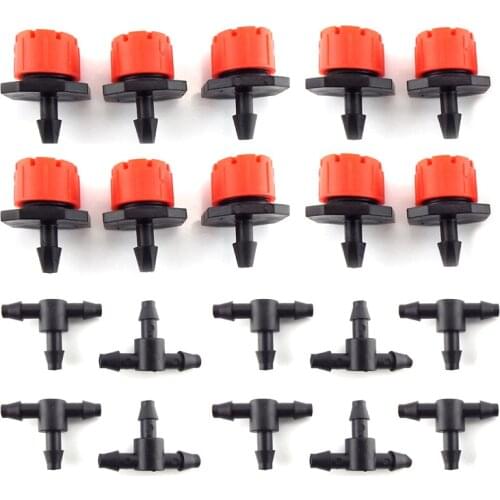 4/7 pe hose water sprinkler Micro Flow Dripper 8 Holes Drip Head Scattering Spray Garden Irrigation Nozzles self watering kit
