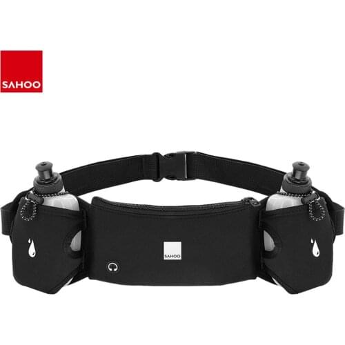 Sahoo 112060 Marathon Jogging Cycling Running Hydration Belt Waist Bag Pouch Fanny Pack Phone Holder With 280ml Water Bottles