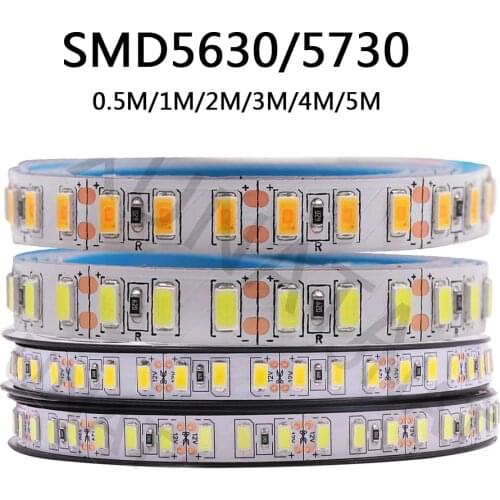 DC 12V Super bright LED Strip SMD 5630 5730 120Leds/m Flexible Led Ribbon Diode Tape 50CM 1M 2M 3M 4M 5M Led Light Strips