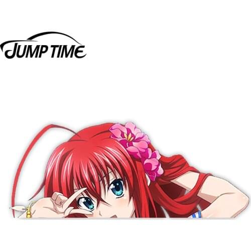 Jump Time High School DxD Rias Gremory 220 Cute Anime Girl Peeker Vinyl Decal Window Waifu Car Stickers