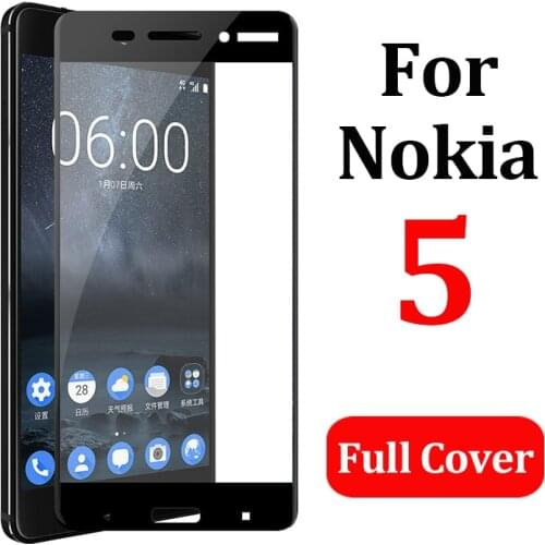 Full cover protective glass for nokia 5 armor nokia5 tempered display noki screen protector noka temp safety nokio the glas film