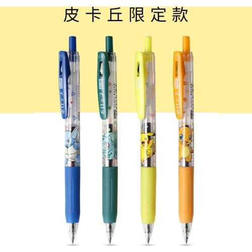 1pcs Pokemon Pikachu Gel Pen Student Press Black Core 0.5mm Cartoon Cute Ballpoint Pen for School Stationery Office Writing Pen