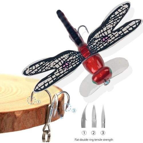 1pcs Topwater Dragonfly Dry Insect Fly Fishing Lure 75mm 6g Trout Hard Artificial Bait Wobblers For Hairy Hook Carp Trolling