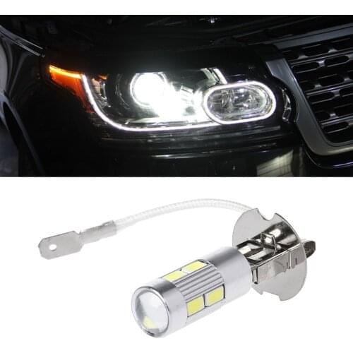 1Pc High Quality Aluminum H3 White 10 LED 5630 SMD Fog LED Auto Bulb Tail Turn Driving Light High Beam