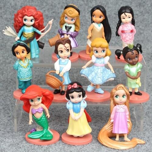 11 pcs/lot 8cm Snow White Action Figures Princess Dolls Kids Toys