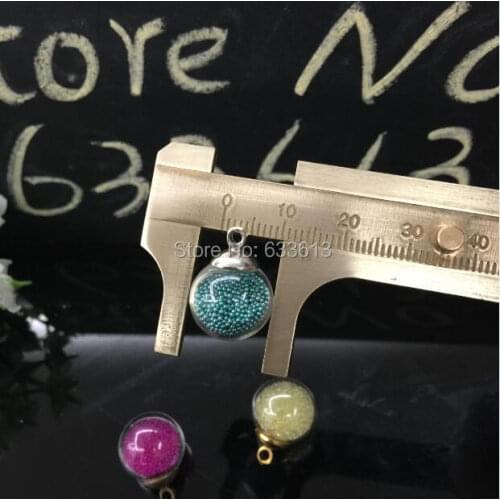 20sets/lot 14x4mm ball glass globe & cap finding set (no filler Semi-finished products) fashion DIY glass pandent glass eardrop
