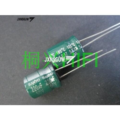 20PCS Original SANYO CA 50V220UF 10X12.5MM Green Aluminum electrolytic capacitors 220uF/50v 105 degrees 220UF 50V
