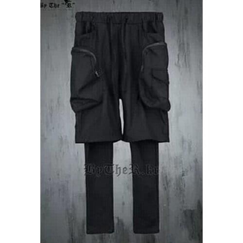 27-43 ! 2016 Spring and autumn mens clothing faux two piece set casual trousers fashion costume singer costumes