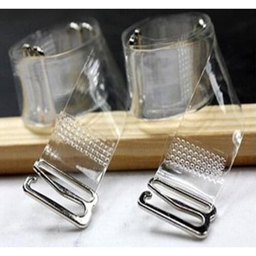 3Pairs=6Pcs Metal Buckle Bra Straps Belt Womens Elastic Transparent Silicone Adjustable Invisible Intimates Women Accessories